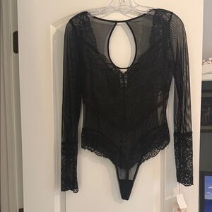 In Bloom Black Lace Bodysuit
